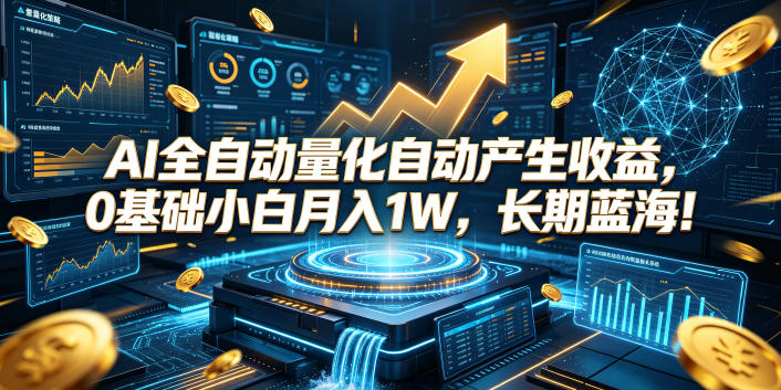 AI全自动量化自动产生收益，0基础小白月入1W，长期蓝海！【揭秘】-悟思笔记，一个低调的学习营。