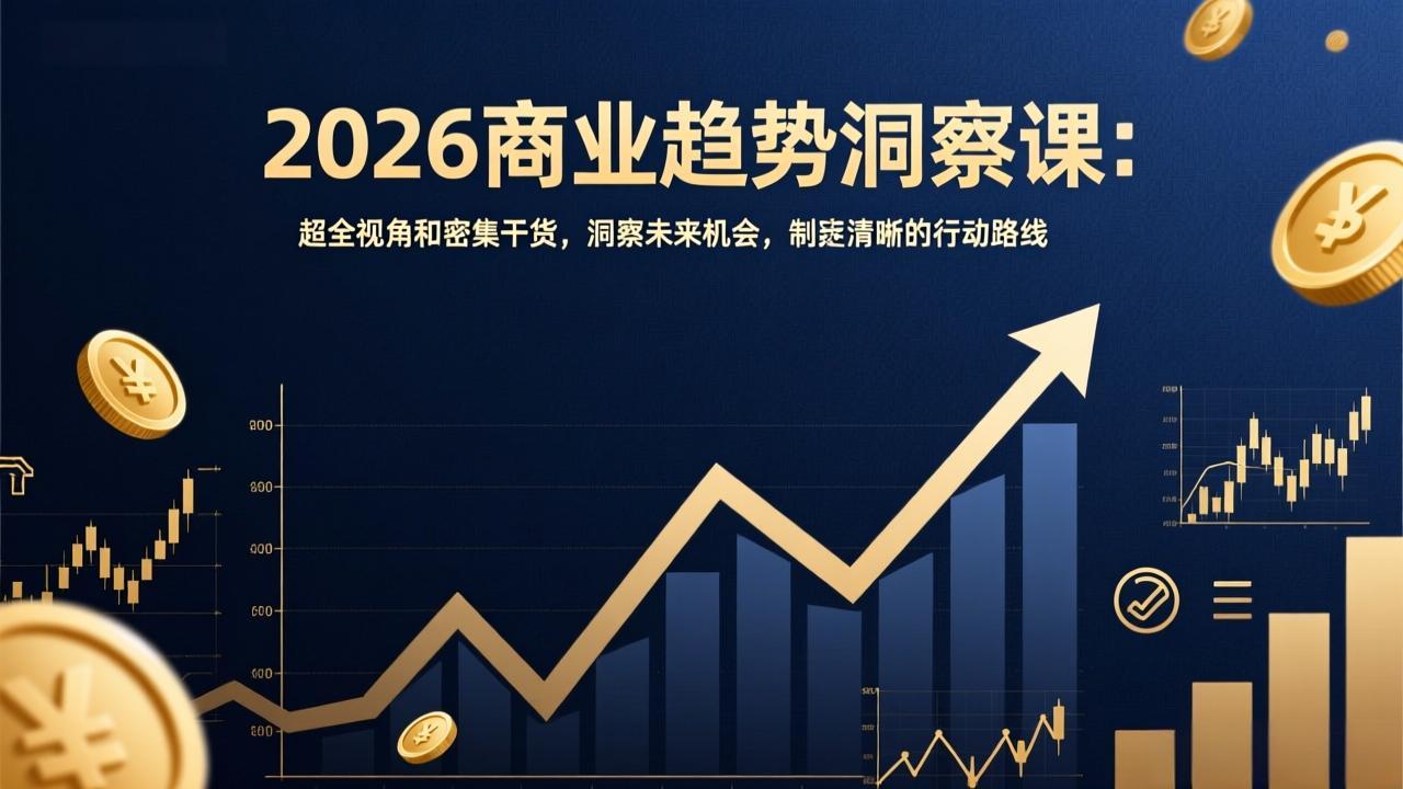 2026商业趋势洞察课：超全视角和密集干货，洞察未来机会，制定清晰的行动路线-悟思笔记，一个低调的学习营。