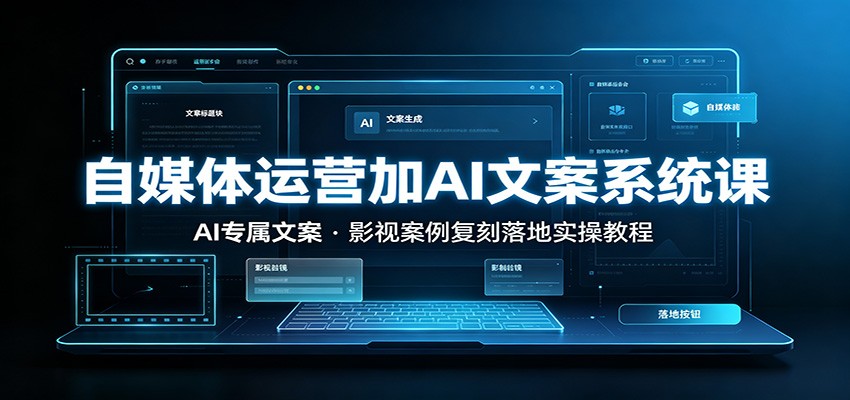 自媒体运营加AI文案系统课：：AI专属文案，影视案例复刻落地实操教程-悟思笔记，一个低调的学习营。