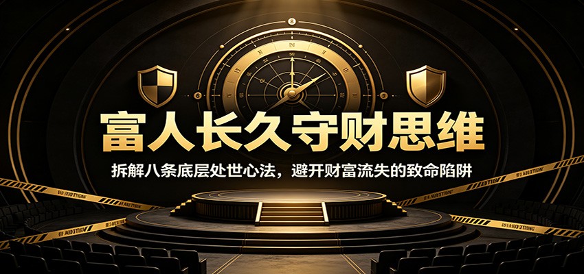 富人长久守财思维：拆解八条底层处世心法，避开财富流失的致命陷阱-悟思笔记，一个低调的学习营。