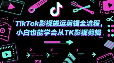 TikTok影视搬运剪辑全流程，小白也能学会从TK影视剪辑-悟思笔记，一个低调的学习营。