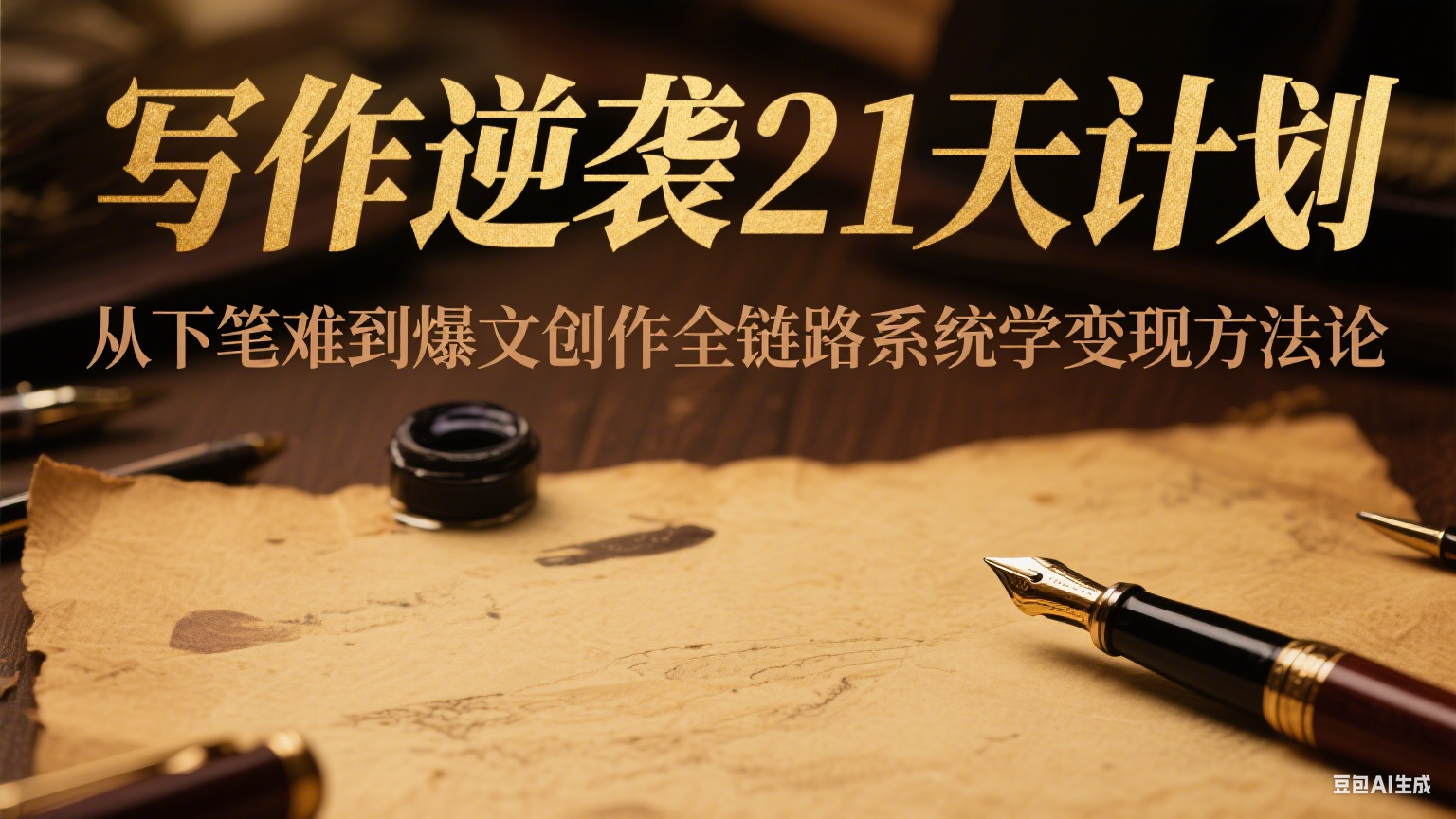 写作逆袭21天计划：从下笔难到爆文创作全链路系统学变现方法论-悟思笔记，一个低调的学习营。