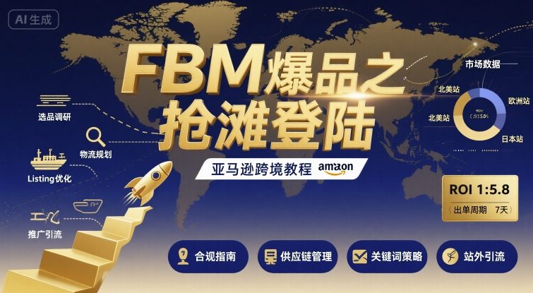 FBM爆品之抢滩登陆-亚马逊跨境教程-悟思笔记，一个低调的学习营。