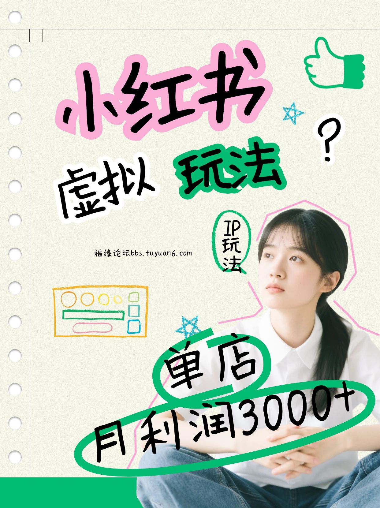 小红书虚拟玩法(铺货流和单品玩法)，单店月利润3000+，IP打法+原创商品(0违规)-悟思笔记，一个低调的学习营。