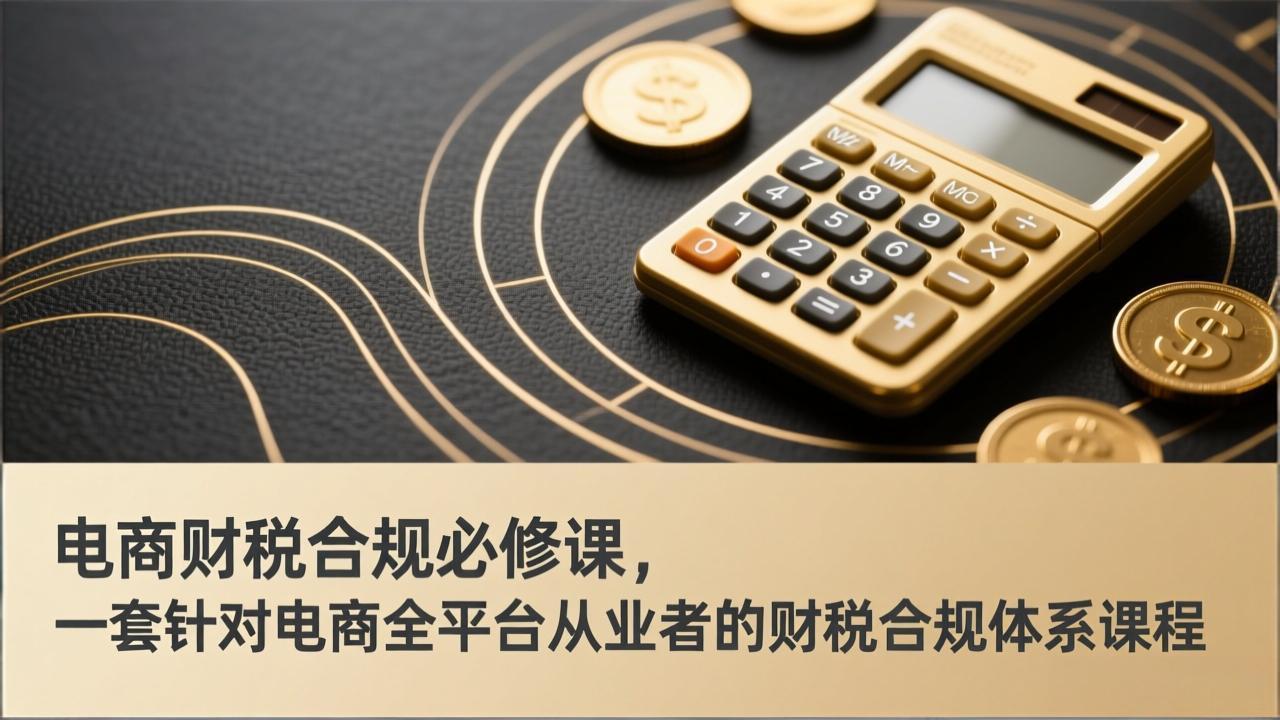 电商财税合规必修课，是一套针对电商全平台从业者的财税合规体系课程-悟思笔记，一个低调的学习营。