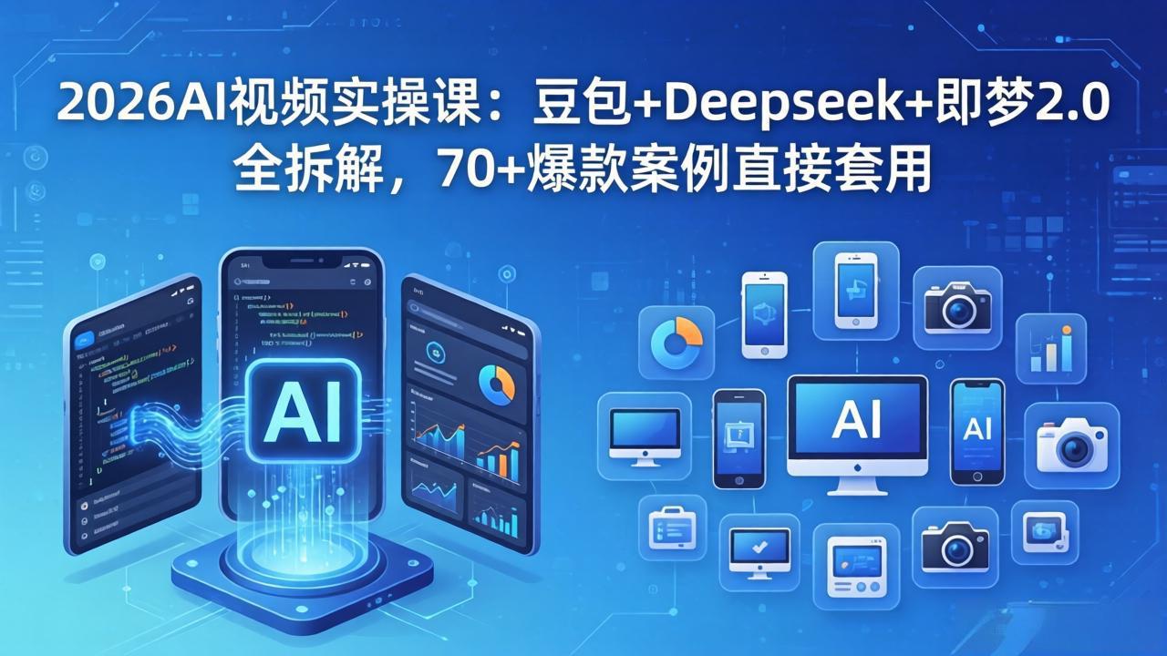 2026AI视频实操课：豆包+Deepseek+即梦2.0全拆解，70+爆款案例直接套用-悟思笔记，一个低调的学习营。