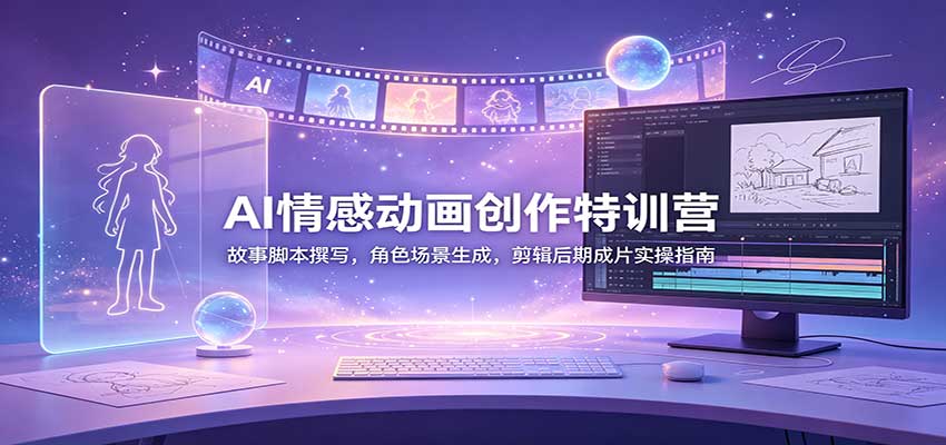 AI情感动画创作特训营：故事脚本撰写，角色场景生成，剪辑后期成片实操指南-悟思笔记，一个低调的学习营。