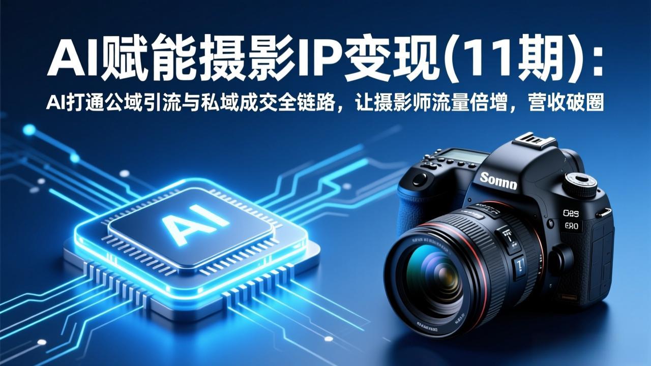 AI赋能摄影IP变现(11期-悟思笔记，一个低调的学习营。