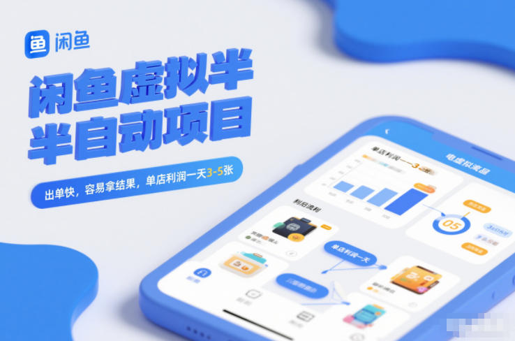 闲鱼虚拟半自动项目，出单快，容易拿结果，单店利润一天3-5张-悟思笔记，一个低调的学习营。