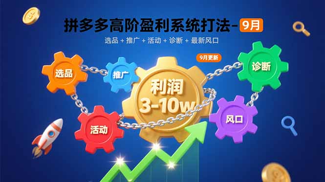 拼多多高阶盈利系统打法-9月：选品+推广+活动+诊断+最新风口，月利润3-10w-悟思笔记，一个低调的学习营。