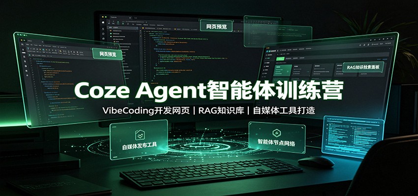 Coze Agent智能体训练营：VibeCoding开发网页，RAG知识库，自媒体工具打造-悟思笔记，一个低调的学习营。