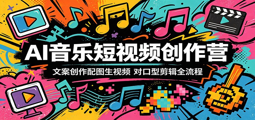 AI音乐短视频创作营：文案创作配图生视频，对口型剪辑全流程-悟思笔记，一个低调的学习营。