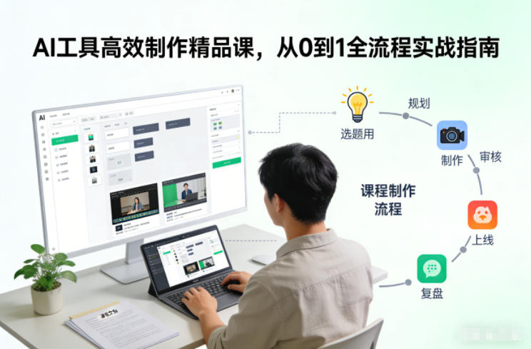 AI工具高效制作精品课，从0到1全流程实战指南-悟思笔记，一个低调的学习营。