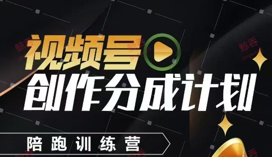 视频号创作分成计划陪跑训练营，手把手教会你如何制作视频，细水长流型项目-悟思笔记，一个低调的学习营。