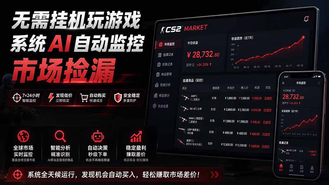 系统AI自动监控市场捡漏，不用玩游戏|只需要一部手机|支持任何形式数据验证-悟思笔记，一个低调的学习营。