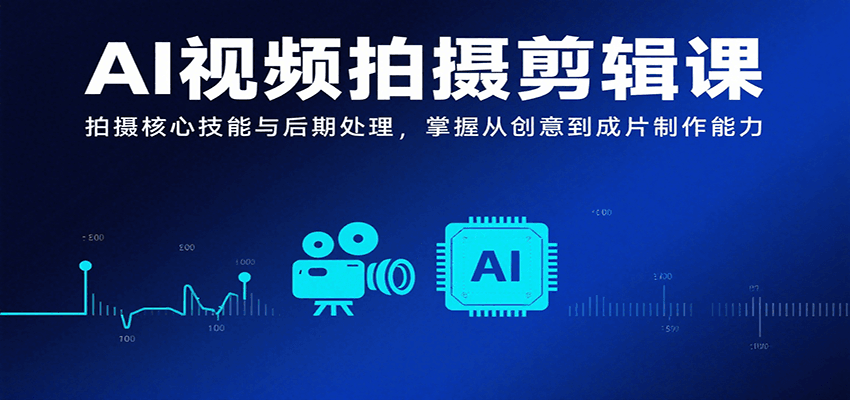 AI视频拍摄剪辑课，拍摄核心技能与后期处理，掌握从创意到成片制作能力-悟思笔记，一个低调的学习营。
