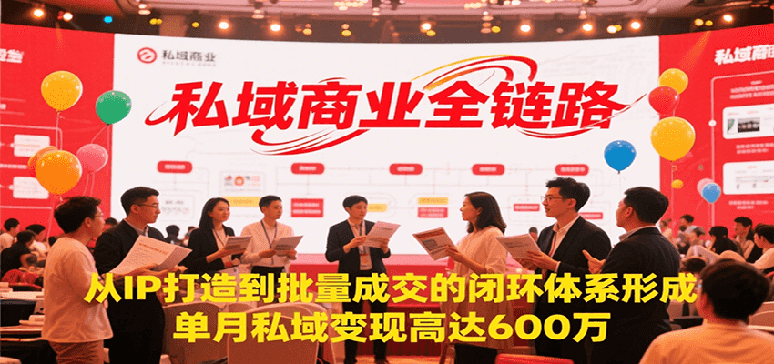 私域商业全链路，从IP打造到批量成交的闭环体系形成，单月私域变现600万-悟思笔记，一个低调的学习营。