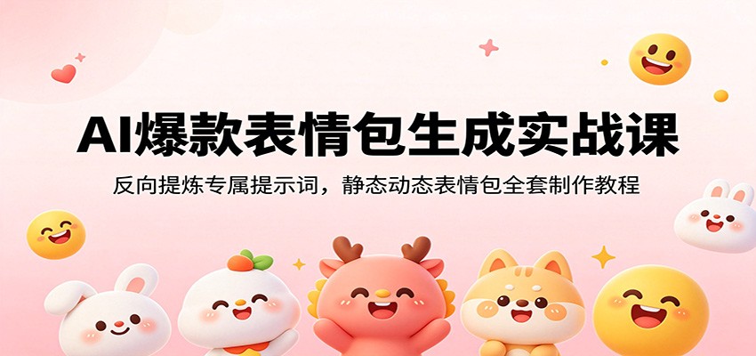 AI爆款表情包生成实战课：反向提炼专属提示词，静态动态表情包全套制作教程-悟思笔记，一个低调的学习营。