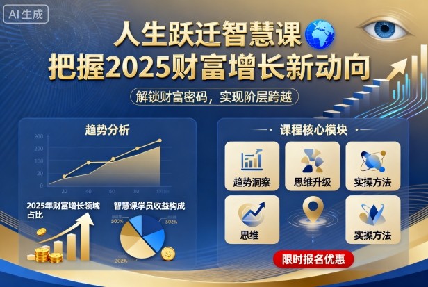 人生跃迁智慧课，把据2025财富增长新动向-悟思笔记，一个低调的学习营。