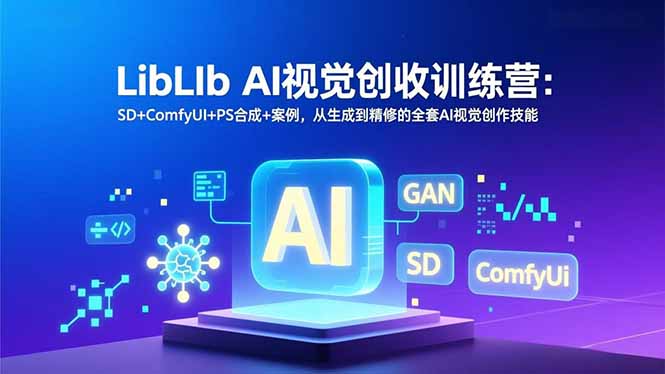 LibLIb AI视觉创收训练营：SD+ComfyUI+PS合成+案例，从生成到精修的全套AI视觉创作技能-悟思笔记，一个低调的学习营。