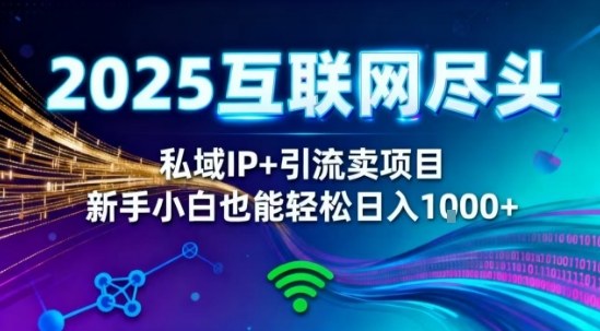 2025网创尽头王炸项目！私域IP+精准引流，新手小白在家躺賺日入1k，零经验也能上手【揭秘】-悟思笔记，一个低调的学习营。