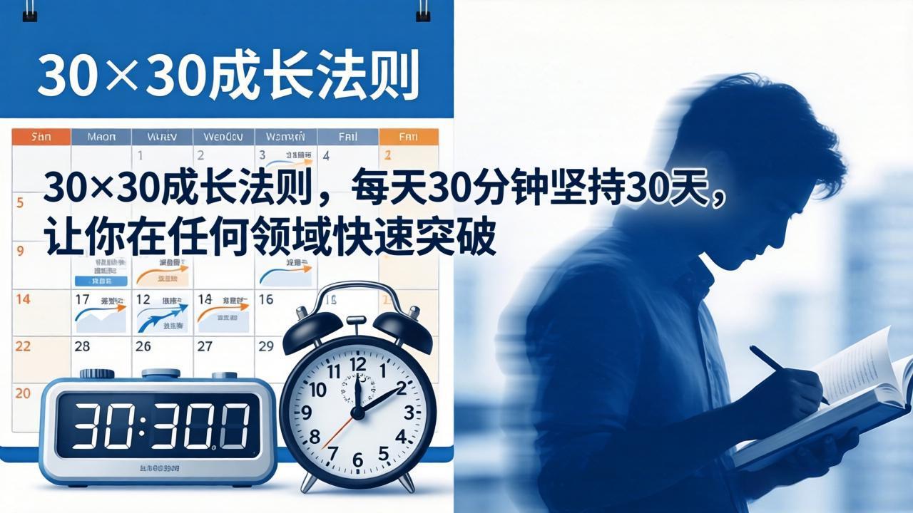 付费文章：30×30成长法则，每天30分钟坚持30天，让你在任何领域快速突破-悟思笔记，一个低调的学习营。