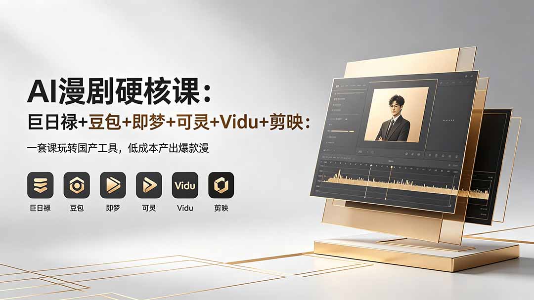 AI漫剧硬核课：巨日禄+豆包+即梦+可灵+Vidu+剪映：一套课玩转国产工具，低成本产出爆款漫剧-悟思笔记，一个低调的学习营。