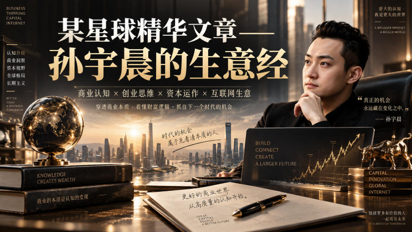 某星球精华文章——孙宇晨的生意经-悟思笔记，一个低调的学习营。