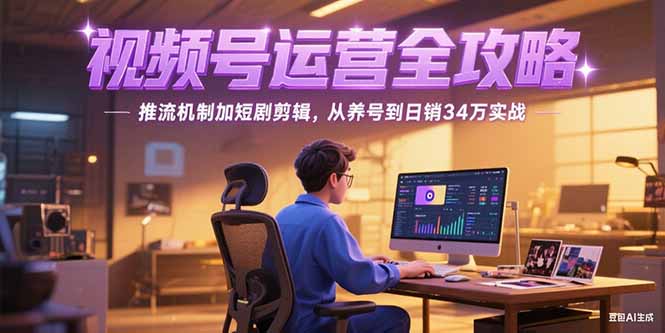 2025视频号运营全攻略，推流机制加短剧剪辑，从养号到日销34万实战-悟思笔记，一个低调的学习营。