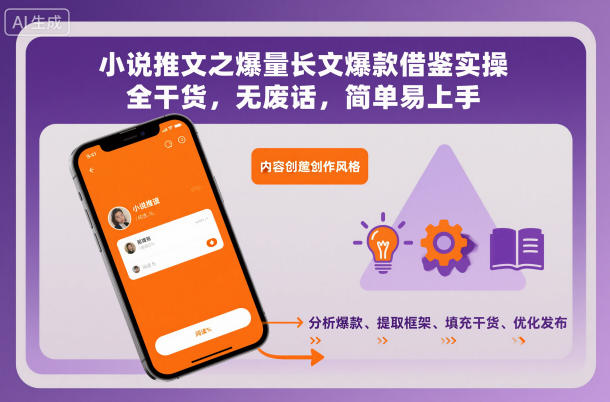 小说推文之爆量长文爆款借鉴实操，全干货，无废话，简单易上手-悟思笔记，一个低调的学习营。