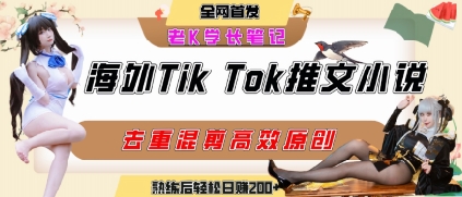 海外tiktok小说推文暴力项目，高停留率，高转化率，上手后一天搞顿饭钱不是问题-悟思笔记，一个低调的学习营。