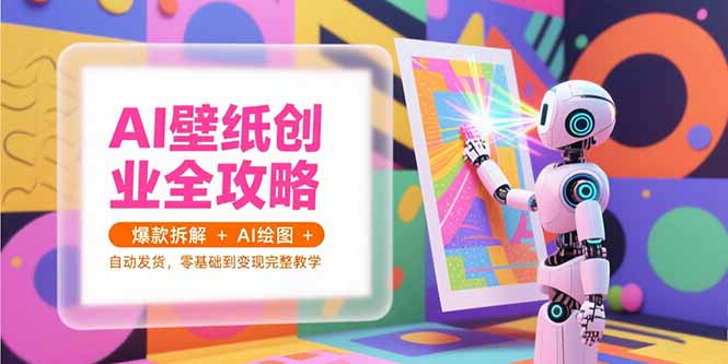 AI壁纸创业全攻略，爆款拆解+AI绘图+自动发货，零基础到变现完整教学-悟思笔记，一个低调的学习营。
