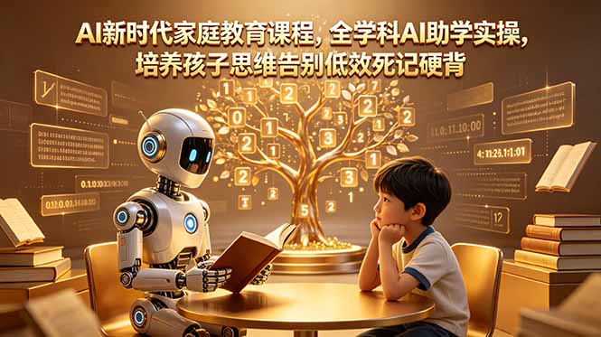 AI新时代家庭教育课程，全学科AI助学实操，培养孩子思维告别低效死记硬背-悟思笔记，一个低调的学习营。