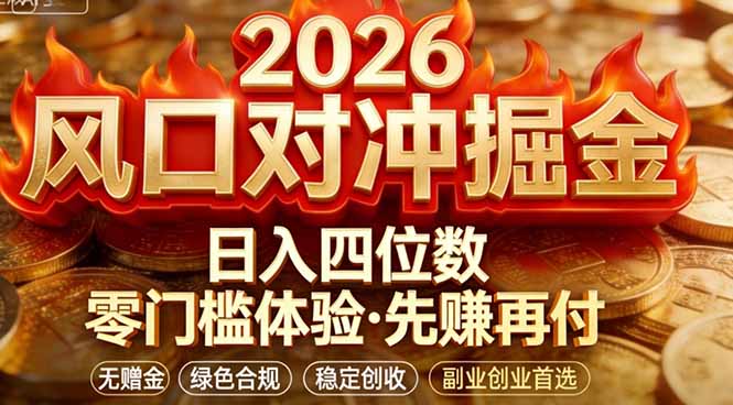 2026美金对冲套利，无赠金对冲策略保驾护航，低门槛易上手实操。单人单日收益2000+-悟思笔记，一个低调的学习营。