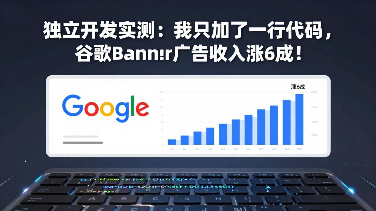 付费文章：独立开发实测：我只加了一行代码，谷歌Banner广告收入涨6成！-悟思笔记，一个低调的学习营。