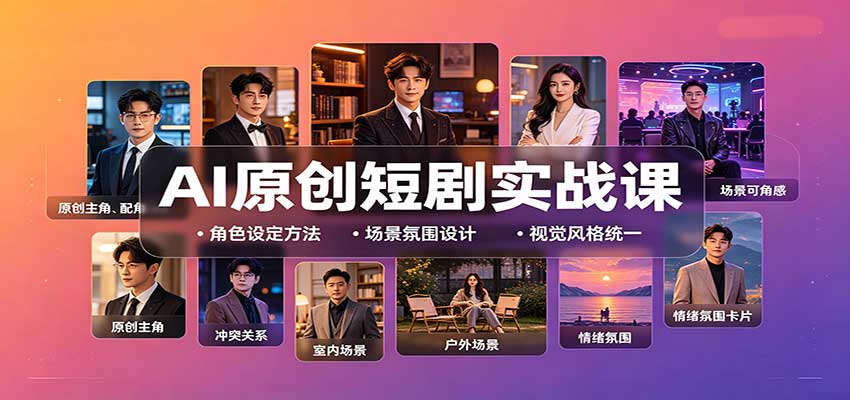 AI原创短剧实战课：从零搭建短剧创作全流程，批量产出可上线剧本-悟思笔记，一个低调的学习营。