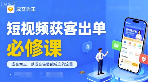 短视频获客出单必修课，成交为王，以成交为导向，直接做能成交的流量-悟思笔记，一个低调的学习营。