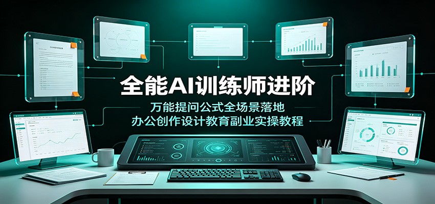 全能AI训练师进阶：万能提问公式全场景落地，办公创作设计教育副业实操教程-悟思笔记，一个低调的学习营。