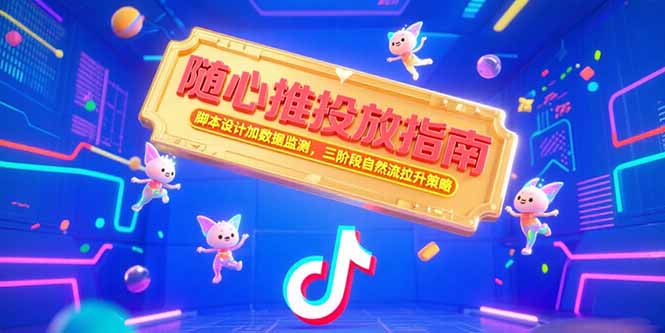 随心推投放指南，脚本设计加数据监测，三阶段自然流拉升策略-悟思笔记，一个低调的学习营。