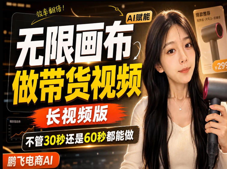 【保姆级教程】无限画布搭建长带货视频，拼接不翻车全程一致，小白跟着步骤也能上手-悟思笔记，一个低调的学习营。