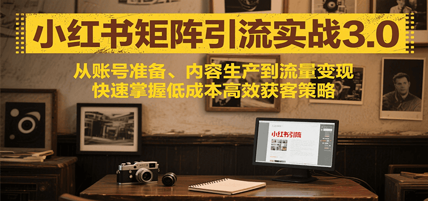 小红书矩阵引流3.0，从账号准备、内容生产到流量变现，快速掌握低成本高效获客策略-悟思笔记，一个低调的学习营。