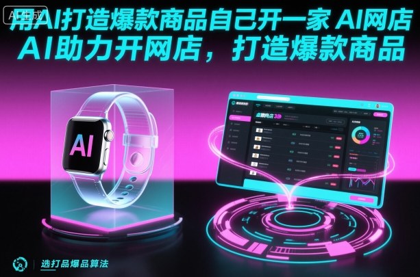 用AI打造爆款商品自己开一家AI网店，AI助力开网店，打造爆款商品-悟思笔记，一个低调的学习营。