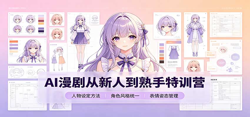 AI漫剧从新人到熟手特训营：剧本分镜创作，提示词模板，人物设定与工具资源-悟思笔记，一个低调的学习营。