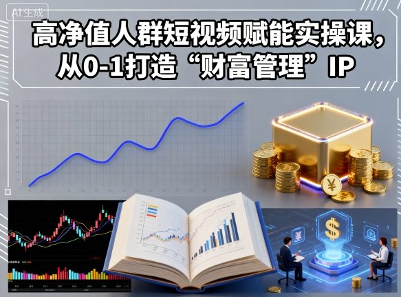 高净值人群短视频赋能实操课，从0-1打造“财富管理”IP-悟思笔记，一个低调的学习营。
