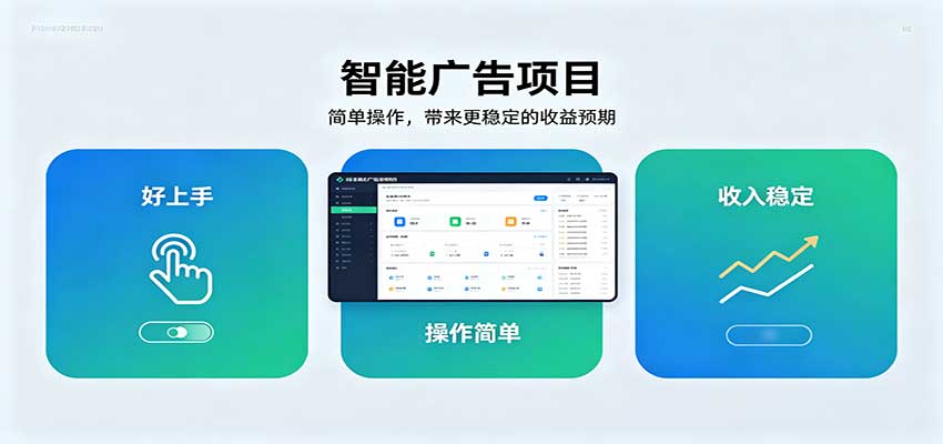 智能广告挂机项目，操作简单上手快，收益稳定可持续。稳定日入300+-悟思笔记，一个低调的学习营。