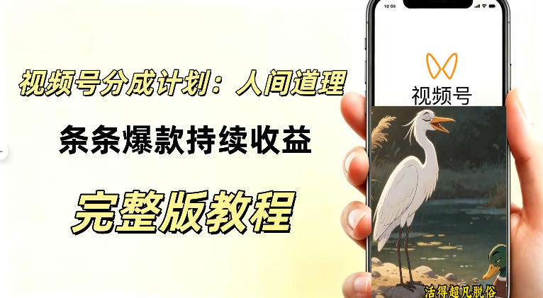 视频号新玩法之AI动漫画风励志视频，不用会画画、不用拍摄，持续化收益，详细拆解-悟思笔记，一个低调的学习营。