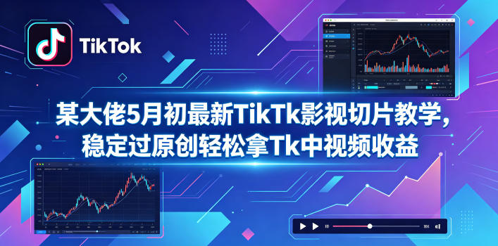 某大佬5月初最新TikTk影视切片教学，稳定过原创轻松拿Tk中视频收益-悟思笔记，一个低调的学习营。