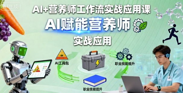 AI+营养师工作流实战应用课，AI赋能营养师-悟思笔记，一个低调的学习营。