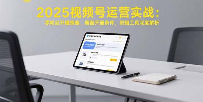 2025视频号运营实战：零粉丝开播策略，橱窗开通条件，剪辑工具深度解析-悟思笔记，一个低调的学习营。