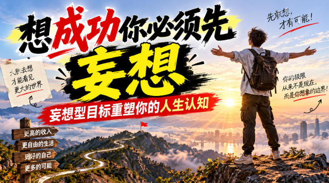 付费文章：想成功你必须先妄想，妄想型目标重塑你的人生认知-悟思笔记，一个低调的学习营。